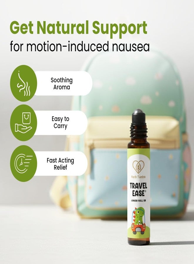 Herb Tantra Travel Ease Junior Kids Roll-On | Anti-Nausea Aromatherapy for Motion Sickness and Vomiting | Cruise, Airplane, Road Trip Essential | All Natural Non Drowsy - Image 3